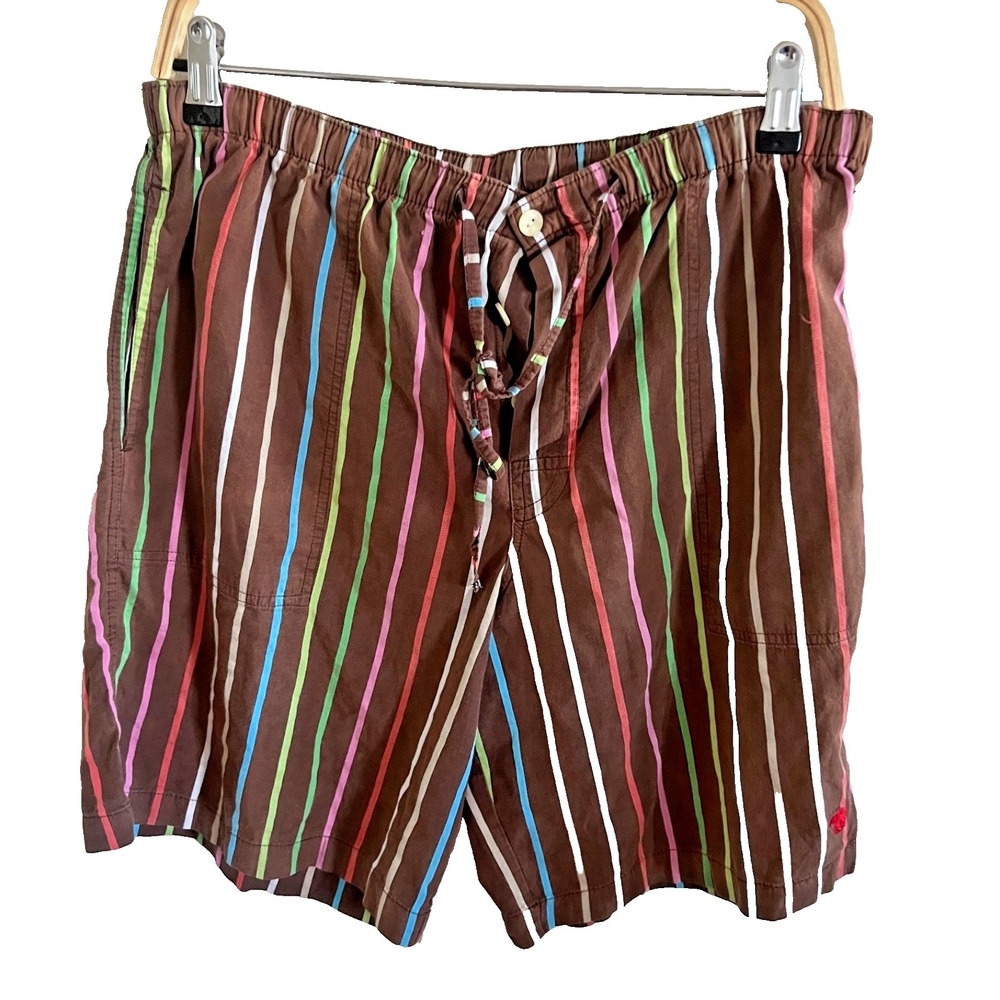 ARTHUR Men's Striped Multicolored Shorts SZ L Vintage EUC Preppy Fun Frat